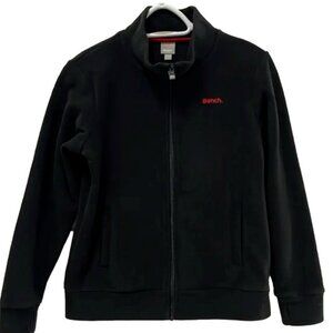 BENCH Spring Fall youth boys size 11/12 black fleece zippered jacket